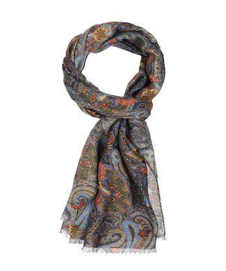 Scarf Wool/Cashmere/Silk | Blue Scarf Wool/Cashmere/Silk | Blue