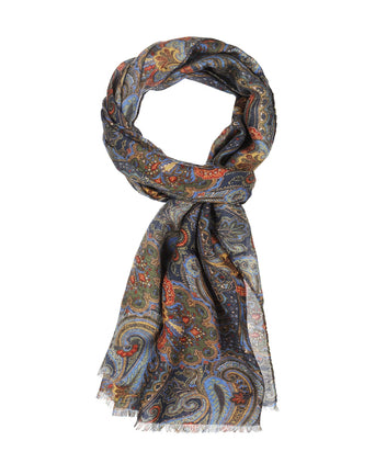 Scarf Wool/Cashmere/Silk | Blue
