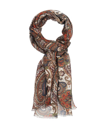 Scarf Wool/Cashmere/Silk | Brown