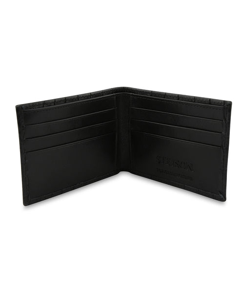 Stetson Croco Embossed Wallet | Black