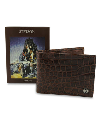 Stetson Croco Embossed Wallet | Brown