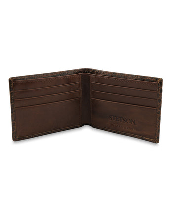 Stetson Croco Embossed Wallet | Brown