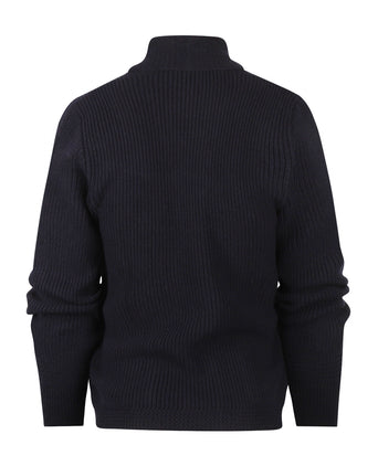 William Lockie Jamie Vest with Scarf Collar | Navy Blue