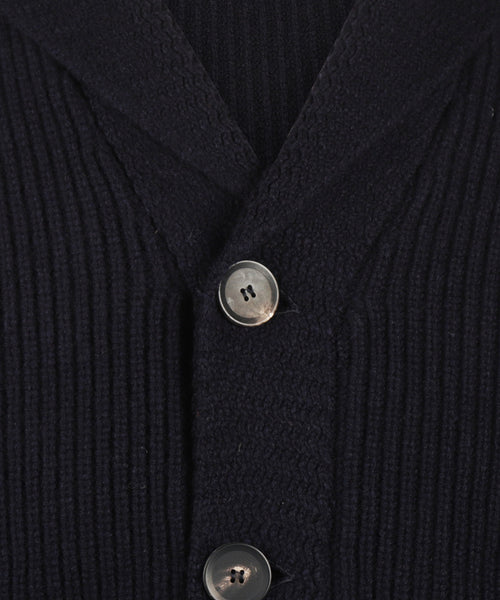 William Lockie Jamie Vest with Scarf Collar | Navy Blue