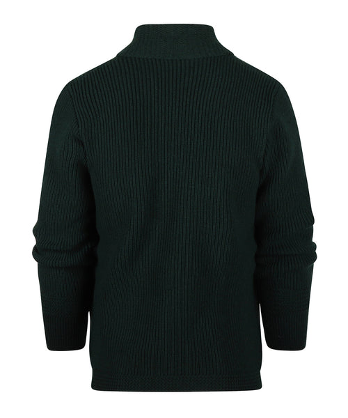 William Lockie Cardigan Jamie Shawl Collar | Tartan Green