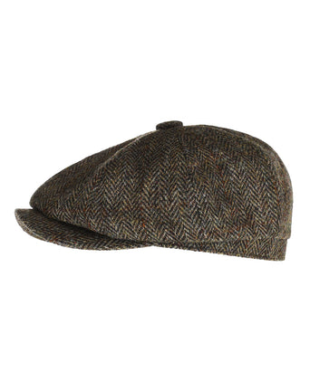 Scott Harris Tweed Newsboy Cap | Green