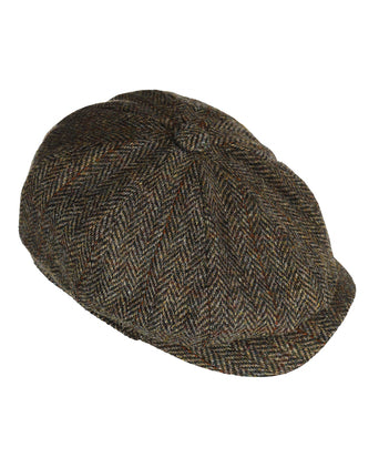 Scott Harris Tweed Newsboy Cap | Green