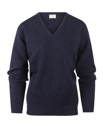 William Lockie Lucinda V-Neck | Oxford Blue