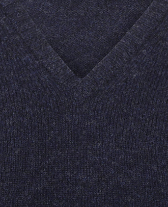 William Lockie Lucinda V-Neck | Oxford Blue