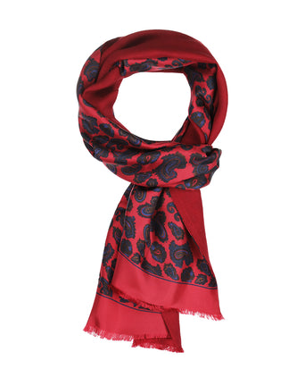 Scarf Silk/Wool | Red