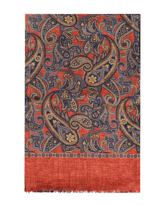 Scarf Silk/Wool | Orange