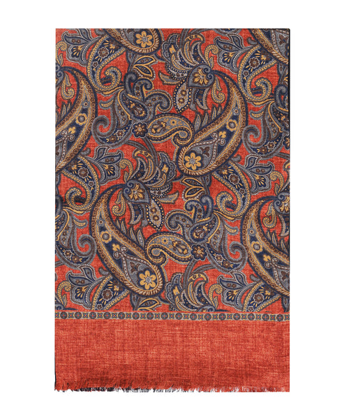 Scarf Silk/Wool | Orange