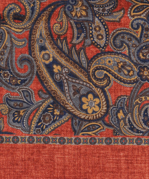 Scarf Silk/Wool | Orange