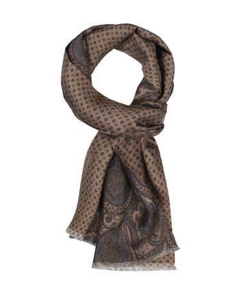 Scarf 100% Silk | Brown