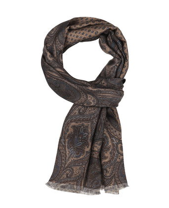 Scarf 100% Silk | Brown