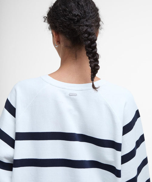 Delaney Striped Sweatshirt | White