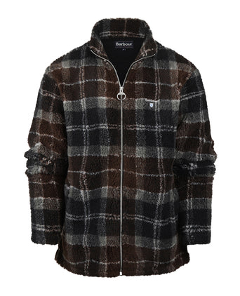 Barbour Tartan Sherpa Fleece | Navy Blue