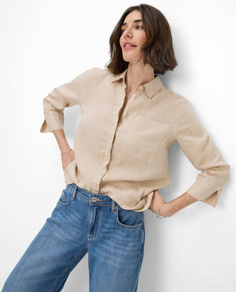 Brax Dames Blouse Vicki | Bruin