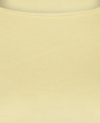 Basic ladies pullover cotton mix | Yellow