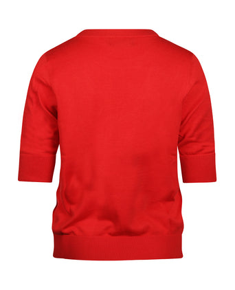 Basic Women's Sweaters short sleeves | Red