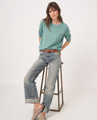 Basic Women's Sweaters short sleeves | Green