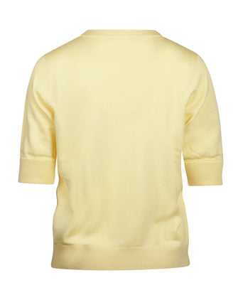Basic Women's Sweaters short sleeves | Yellow