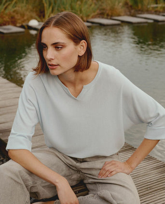 Loose Batwing Women's Sweater | Blue