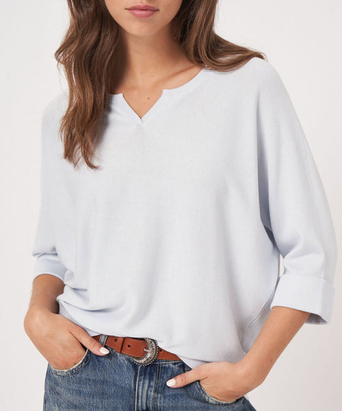 Losvallende Batwing Dames Pullover | Blauw