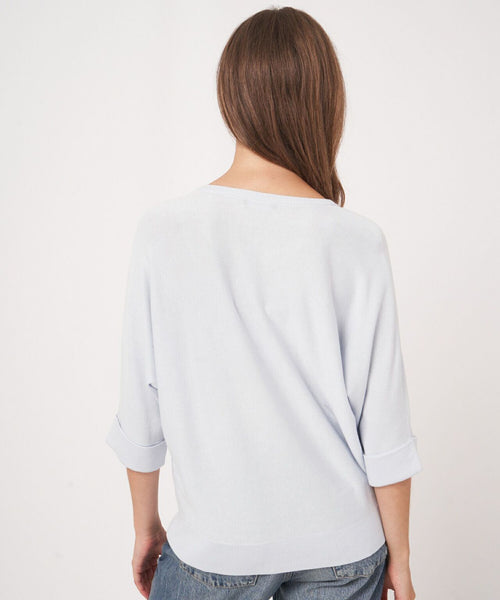 Losvallende Batwing Dames Pullover | Blauw
