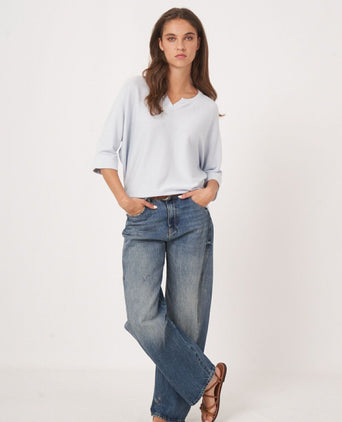 Loose Batwing Women's Sweater | Blue