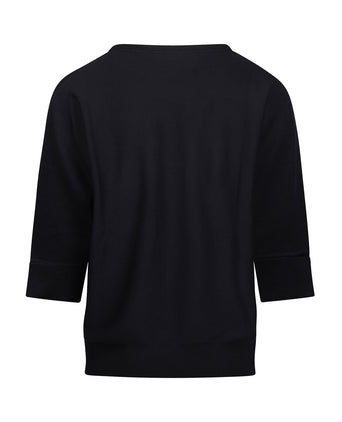 Losvallende Batwing Dames Pullover | Navy Blauw