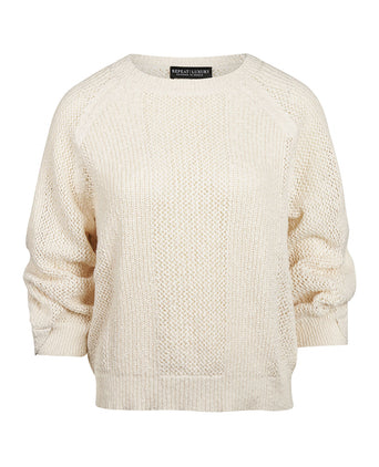 Repeat Women's Round Neck Sweater | Beige