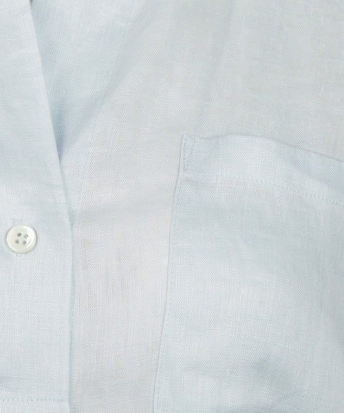 Repeat Linnen Dames Blouse | Blauw