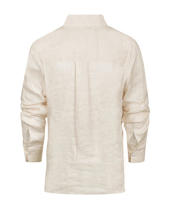 Repeat Linen Ladies Blouse | Beige