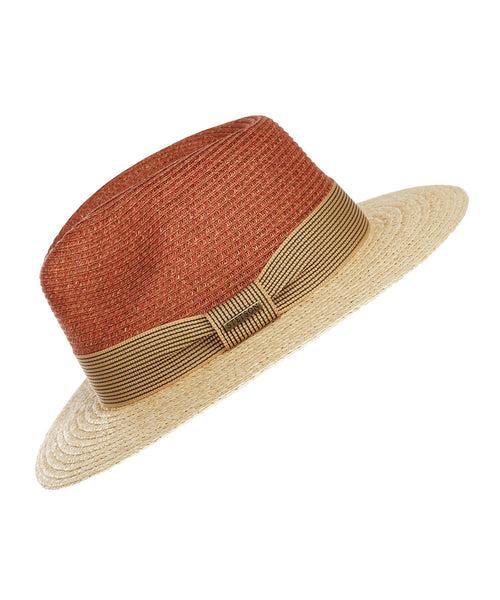 Twotone Toyo Traveller Raffia Hat | Brown