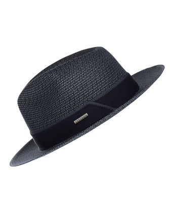 Pavelo Toyo Traveller Straw Hat | Navy Blue