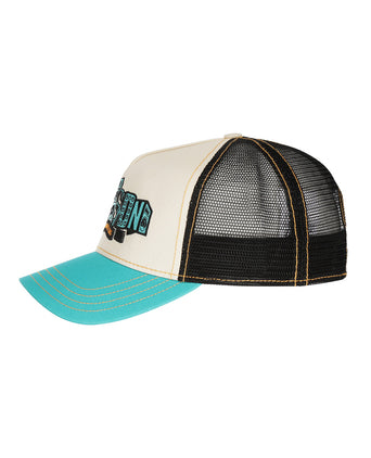 Stetson Trucker Cap Soundbox | Blauw Beige