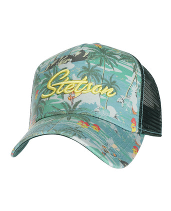 Stetson Trucker Cap Aloha Print | Groen