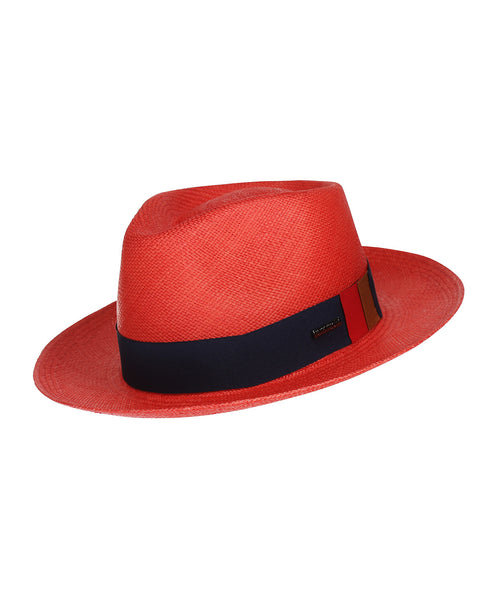 Robarro Fedora Panama Hat | Red