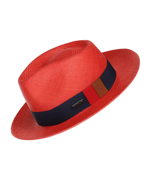 Robarro Fedora Panama Hat | Red