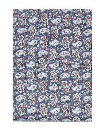 Zijden Sjaal met Paisleyprint | Blauw