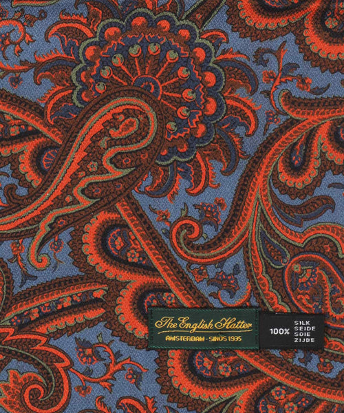 Silk Scarf with Paisley Print | Red