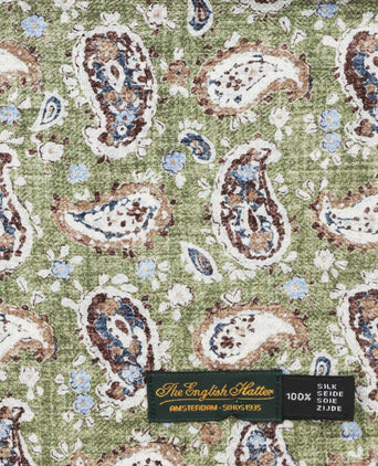 Zijden Sjaal met Paisleyprint | Groen
