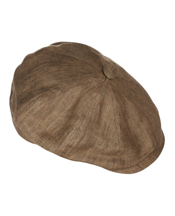 Ballon Cap 100% Linnen | Bruin