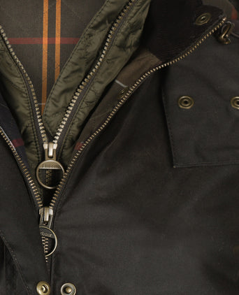 Barbour Long Cannich Wax Jacket Women's | Green