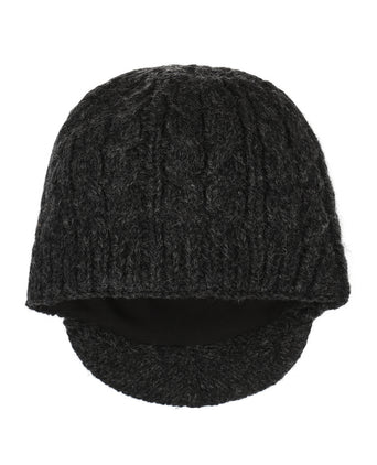 Aran Cable Beanie Women | Anthracite Gray