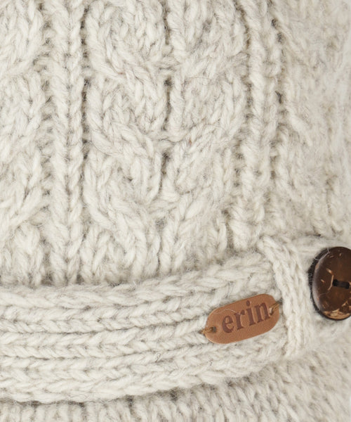 Aran Cable Beanie Women | Beige