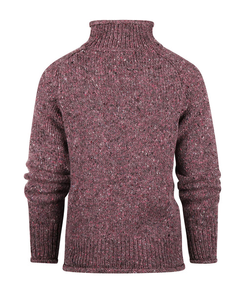 Fisherman Dames Kol Pullover | Paars