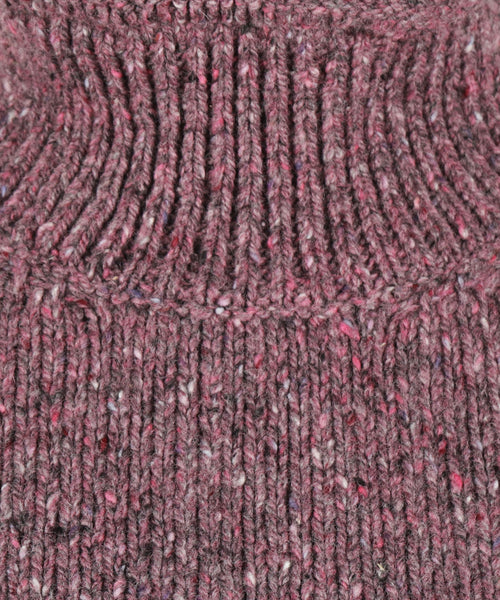 Fisherman Dames Kol Pullover | Paars