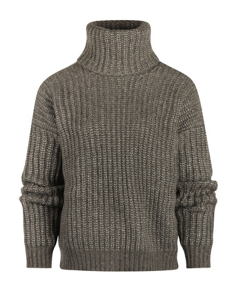 Fisherman Women's Alpaca-Merino Turtleneck | Brown